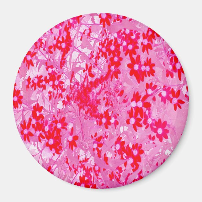 Imã Flores Vermelhas bonito (Frente)