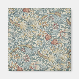 Imã Flores Vintage William Morris Ouro Lily