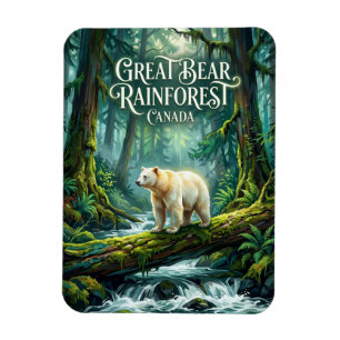 Ímã Floresta Chuvosa do Grande Urso Canadá