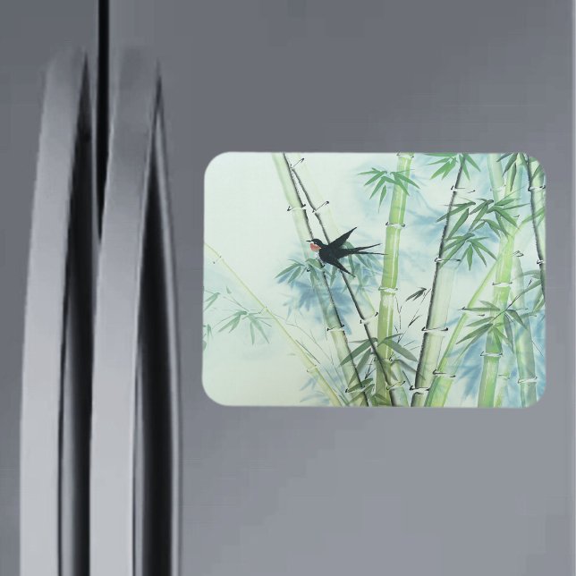 Ímã Floresta de Bambu - verde (Criador carregado)