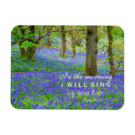 Ímã Floresta de Bluebells na Escócia, versos bíblias