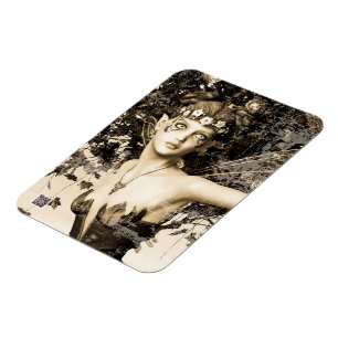 Ímã Floresta de Fadas da Primavera Foto Vintage Arte F