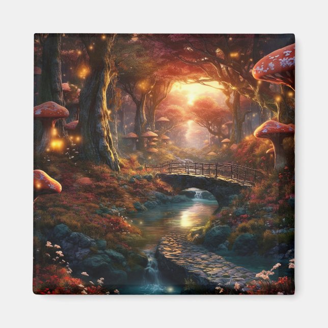 Imã Floresta de Fairytale Mushroom (Frente)