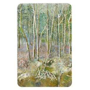 Ímã Floresta de invernoWatercolor