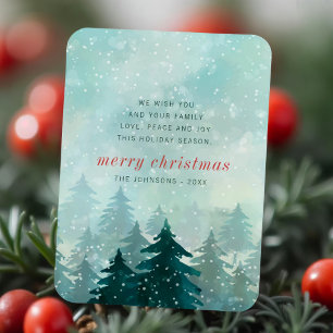 Ímã Floresta de Neve de inverno de Natal Moderna