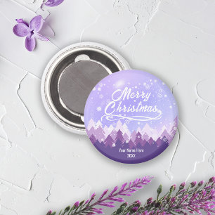 Imã Floresta de Neve Puro e Pacífica Feliz Natal