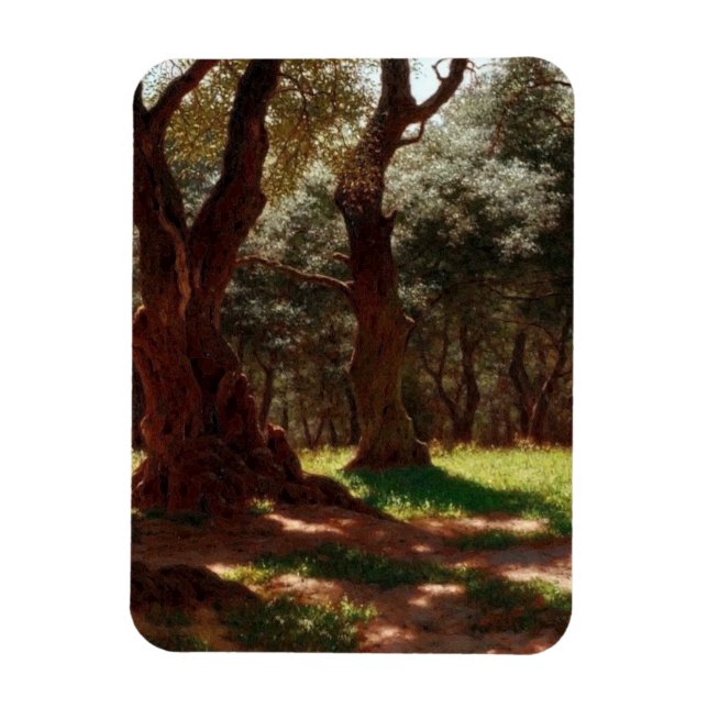 Ímã Floresta de oliveiras em Cap Saint Martin (Vertical)