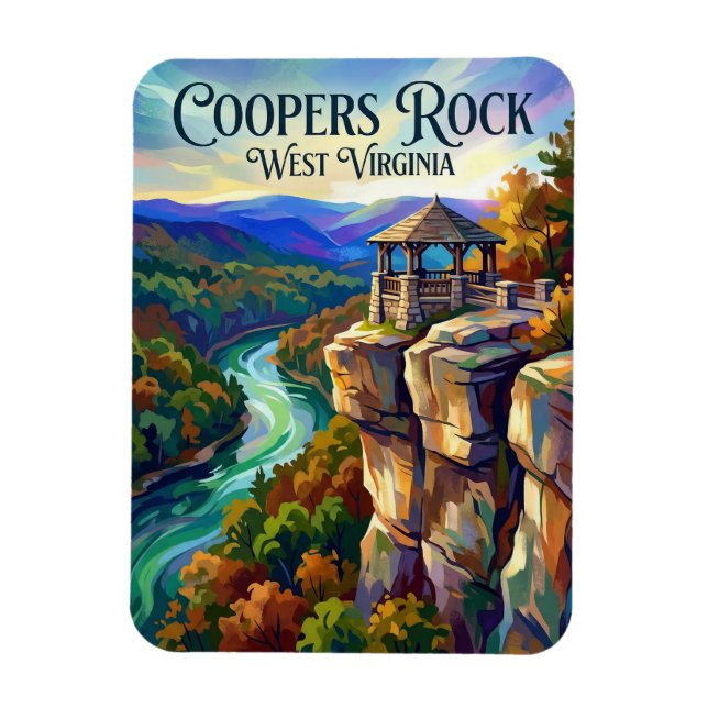 Ímã Floresta Estadual Coopers Rock West Virginia (Vertical)