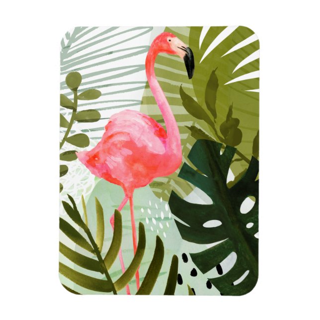 Ímã Floresta Flamingo (Vertical)