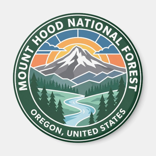 Imã Floresta Nacional de Mount Hood Oregon (Frente)