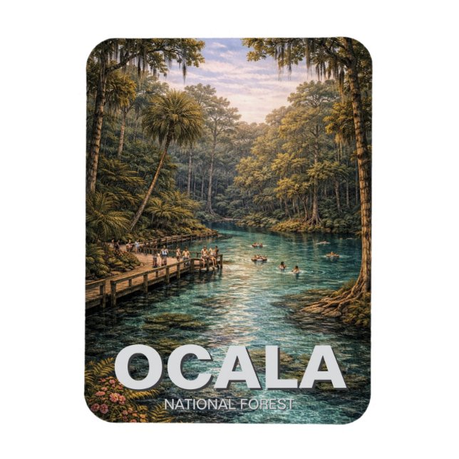 Ímã Floresta Nacional de Ocala Viagem na Flórida (Vertical)