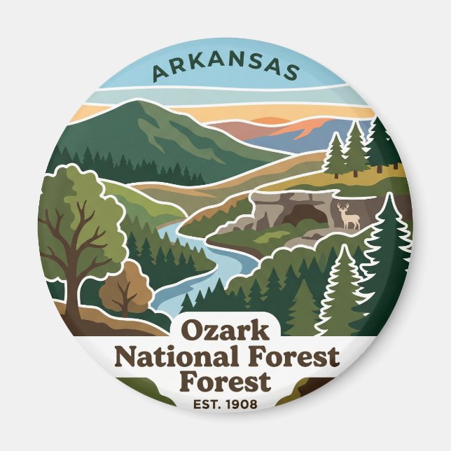 Imã Floresta Nacional Ozark Arkansas (Frente)