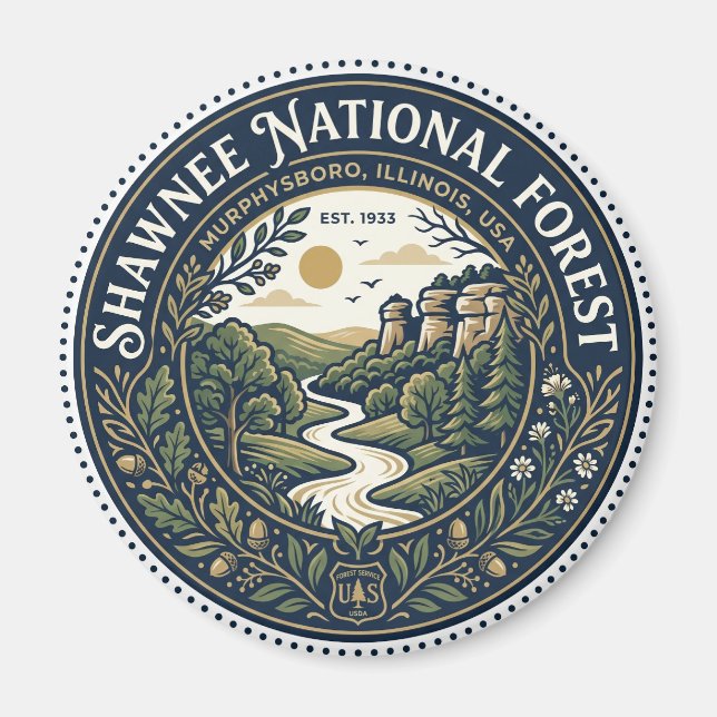 Imã Floresta Nacional Shawnee EUA (Frente)
