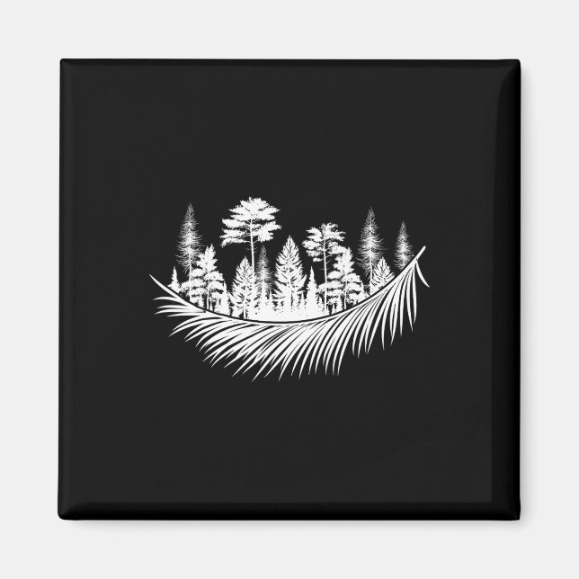 Imã Floresta Natureza Plantas Árvores Acampamento Cami (Frente)