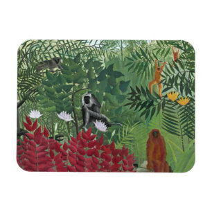 Ímã Floresta tropical com Macaco, 1910 (óleo em