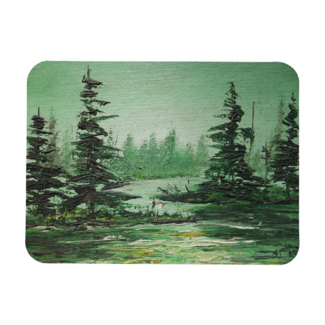 Ímã Floresta Verde de Pintura do Magneta Ann Hayes (Horizontal)