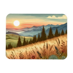 Ímã Florestas de Montanha - País Boho Natureza