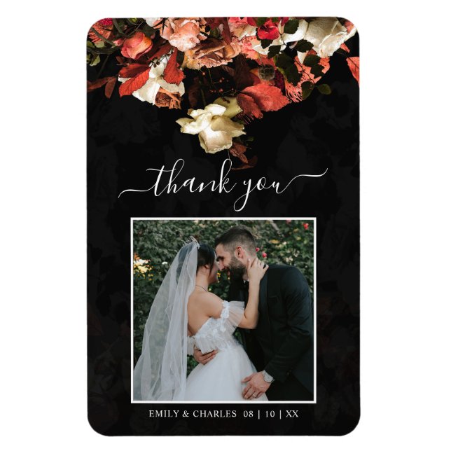 Ímã Florestas Russas Elegantes De Outono Casamento Obr (Vertical)