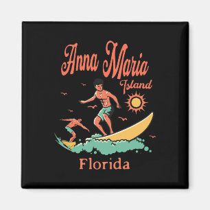 Imã Flórida Anna Maria Ilha Fl Surfista Surfando Pesca