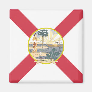 Imã Flórida Flag: O Estado Sunshine dos Floridianos