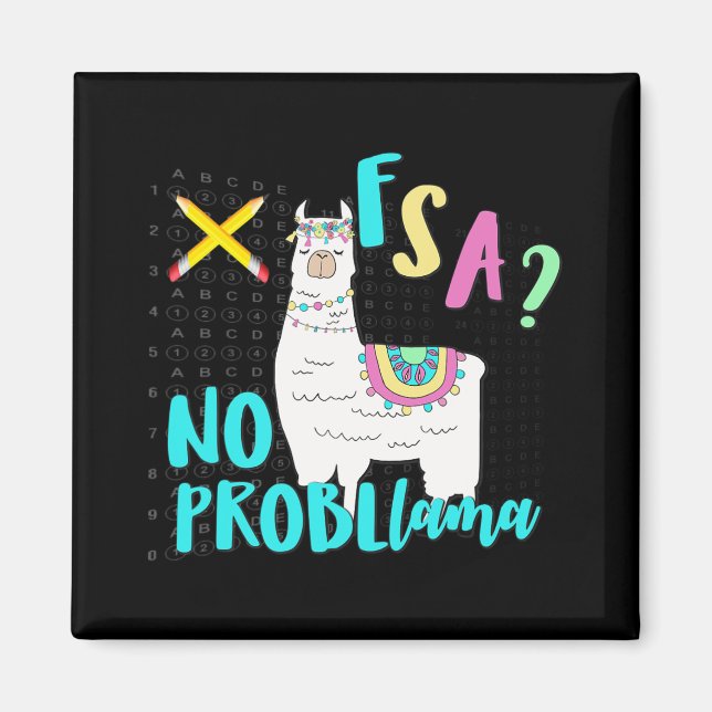 Imã Flórida State Test Day Llama For Students (Frente)