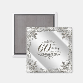 Imã Flourish Diamond 60º Aniversário de Casamento