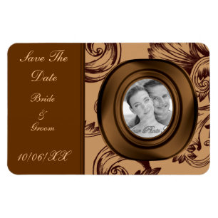 Ímã Flourish do vintage (Brown escuro)