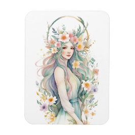 Ímã Flower Goddess Ostara Spring Equinox Sabbat