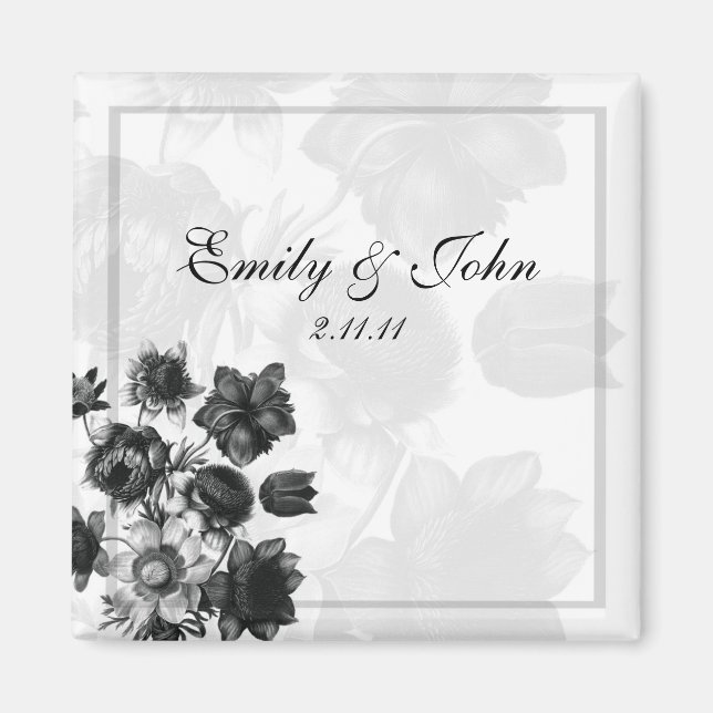 Imã Flower Wedding Favor Magnets (Frente)