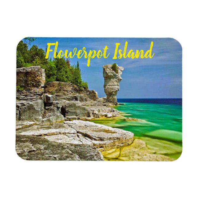 Ímã Flowerpot Island Canada stylized (Horizontal)
