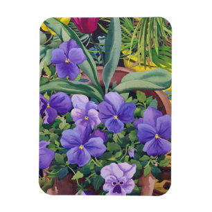 Ímã Flowerpots com Pansies 2007