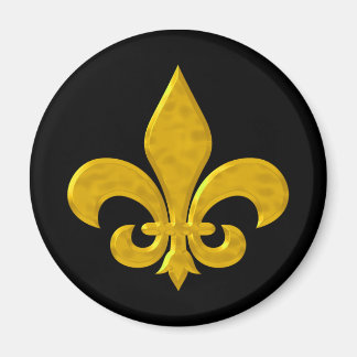 Imã Fluer De Lis Hammered Dourado