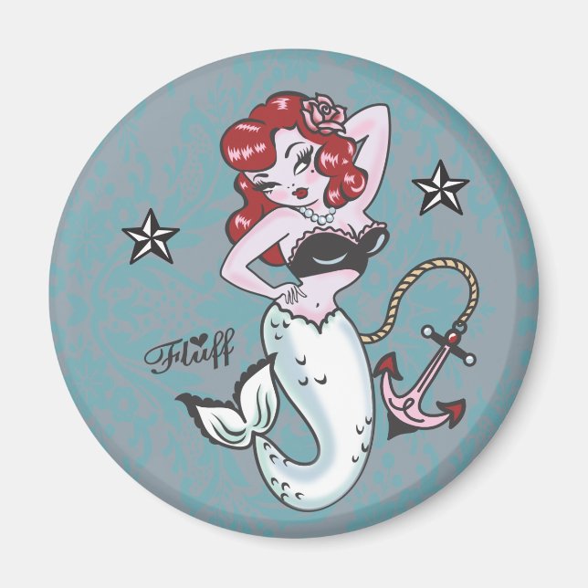 Imã Fluff Molly Mermaid Magnet (Frente)