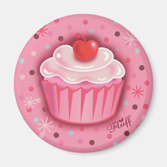 Imã FluffCakes Magnet Rosa (Frente)