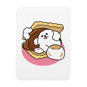 Ímã Fluffier Tha S’more - Cute Dog and Dessert Pun