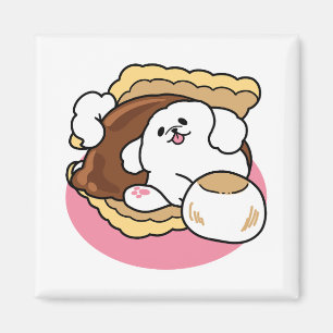 Imã Fluffier Tha S’more - Cute Dog and Dessert Pun