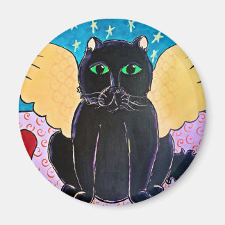 Imã Fluffy Angel Cat