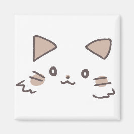 Imã Fluffy Collar Cat Magnet - Feminine マグネット