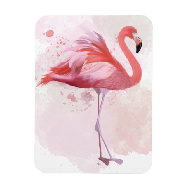 Ímã Fluffy Flamingo (Vertical)