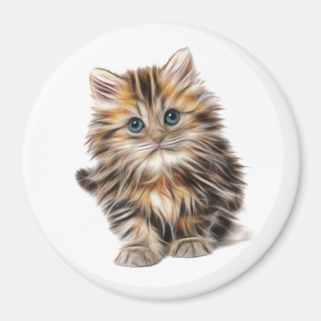 Imã Fluffy Kitten (Frente)