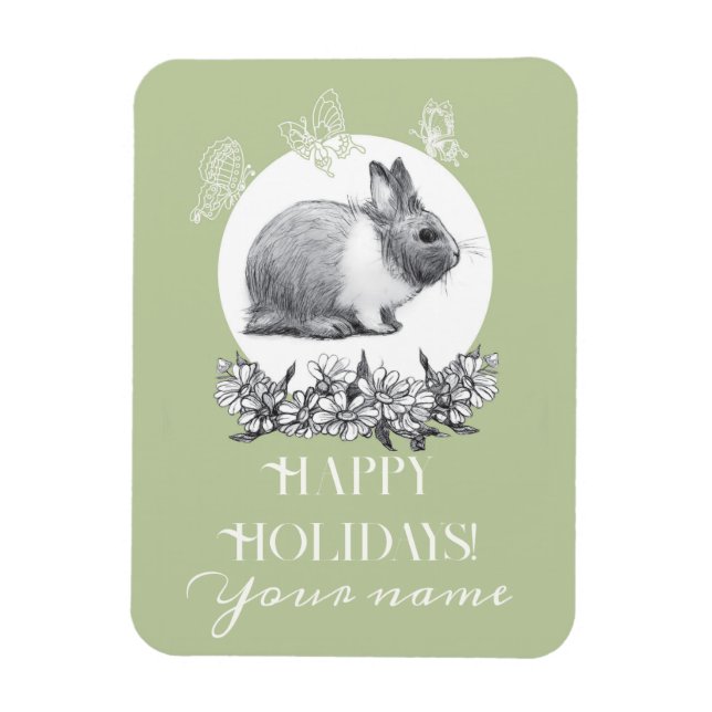 Ímã Fluffy o coelho (Vertical)