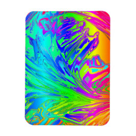 Ímã Fluid Rainbow Abstrato Paint Splatters