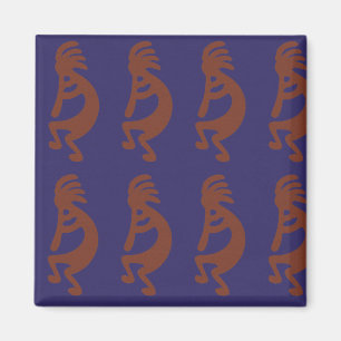 Imã Flute Playing Kokopelli Figura: Vermelho enferruja