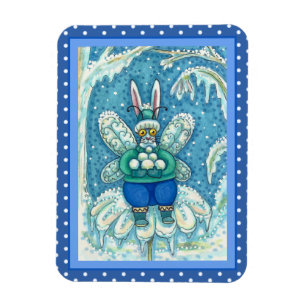 ÍMÃ FLUTTERBUN WINTER WONDERLAND, BUNNY RABBIT