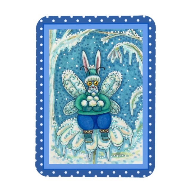 ÍMÃ FLUTTERBUN WINTER WONDERLAND, BUNNY RABBIT (Vertical)