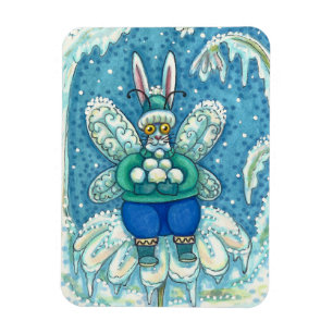 ÍMÃ FLUTTERBUN WINTER WONDERLAND, BUNNY RABBIT
