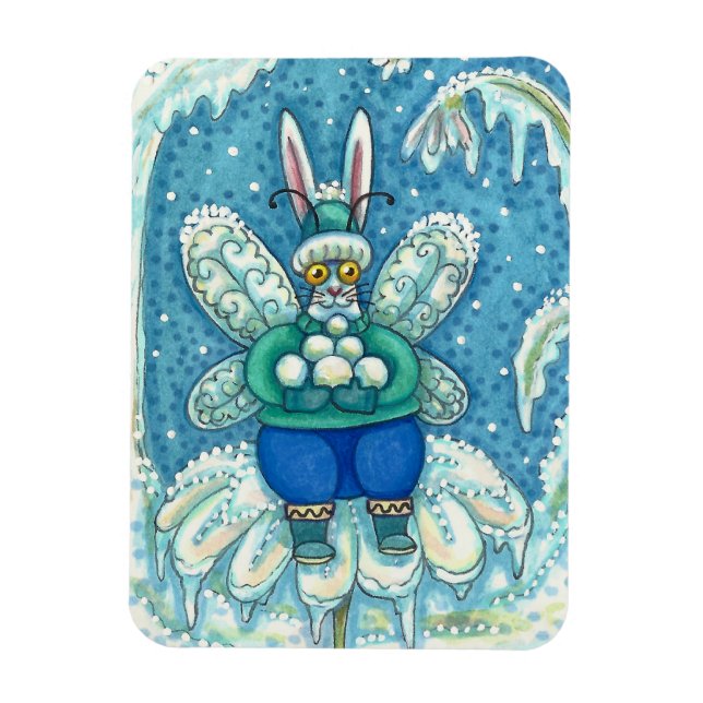 ÍMÃ FLUTTERBUN WINTER WONDERLAND, BUNNY RABBIT (Vertical)