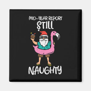 Imã Flutuador de Flamingo do Papai Noel Ainda Travesso