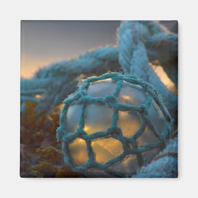 Imã Fluxo de pesca de vidro, Sunset, Alasca (Frente)