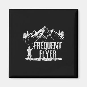 Imã Fly Fishing - Passageiro Frequente Engraçado Pesca